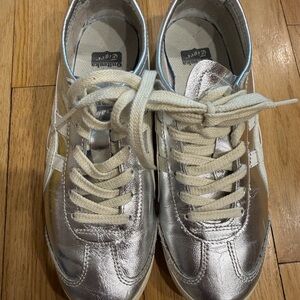 Onitsuka Tiger by Asics Women's Metallic Silver Sneakers